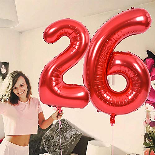 Toniful 40 Inch Red Large Numbers Balloons 0-9, Number 3 Digit 3 Helium Balloons, Foil Mylar Big Number Balloons For Birthday Party Anniversary Supplies Decorations #TOP3