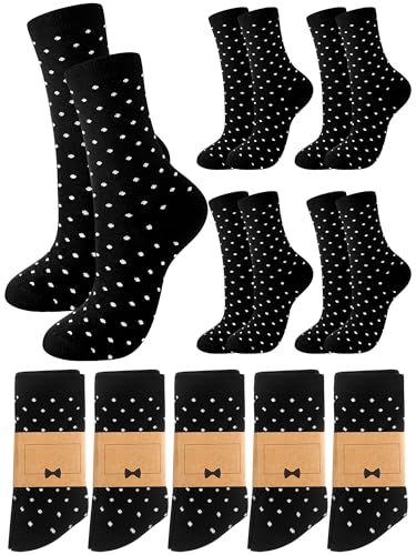 Glitopper 8 Pair Groomsmen Gifts for Men Groomsmen Proposal Socks for Wedding Novelty Funny Dress Socks Man Gifts(Black Classic Style)