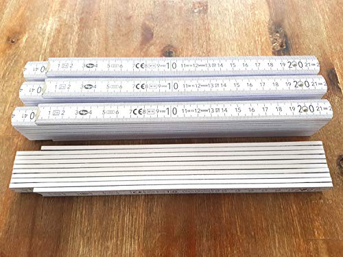 4 x ADGA Qualitäts Zollstöcke 2m mit Winkelanzeige Zollstock Meterstab...