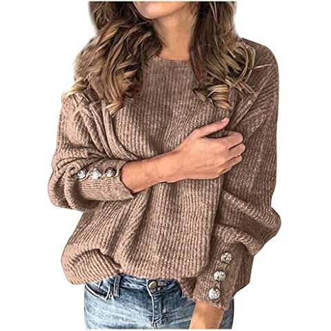 SDERG Women's Batwing Cable Knit Jumpers Cover