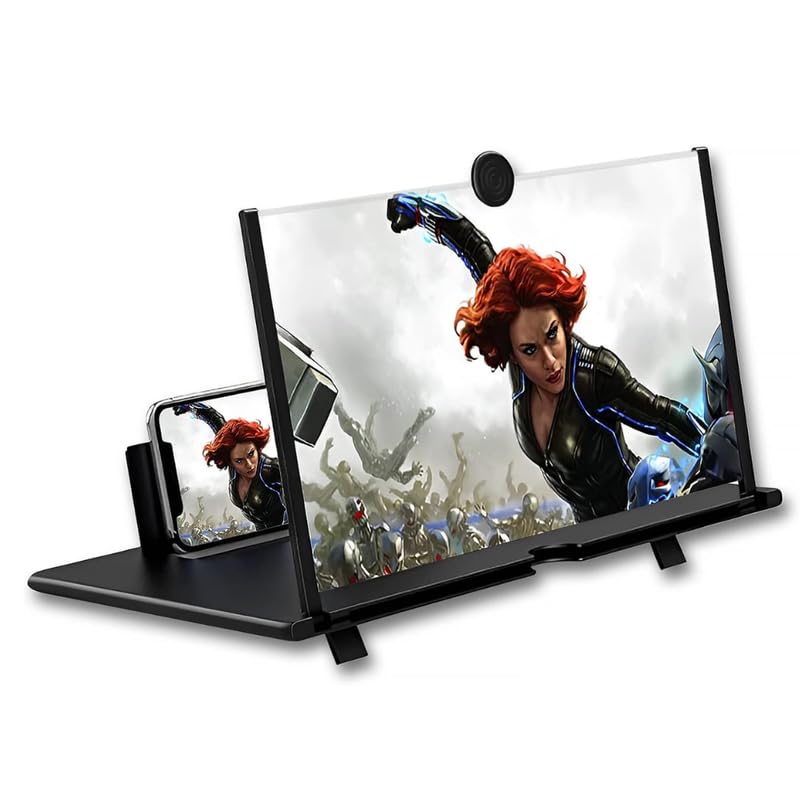 Elevea 𝟏𝟓-𝐘𝐞𝐚𝐫 𝐋𝐨𝐧𝐠-𝐋𝐢𝐟𝐞 𝐖𝐚𝐫𝐫𝐚𝐧𝐭𝐲, Mobile Phone Holder with Video Screen Amplifier, 12 Inch Screen Magnifier Stand for Bigger Viewing Experience, Portable Phone Screen Enlarger-image-20