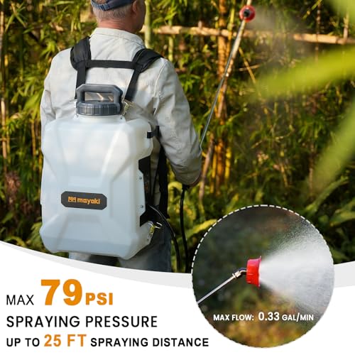Image of 3Gal Lawn Garden Backpack Sprayer Compatible with Dewalt 20V Battery