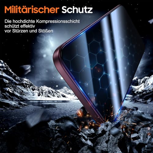 UniqueMe für iPhone 18 Pro Max für Panzerglas Sichtschutz - 2 Stück Folie – Ansicht 3