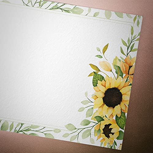 Image of Dashleigh Sunflower Notecards, Set of 48, 4x6 inches (Pack of 2)