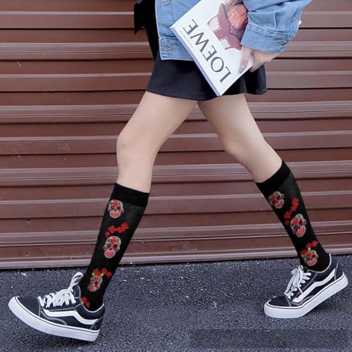 Image of SocksKnee Women Multi-Pack Colorful Variety Design Assorted Activewear Knee-High Stocking Socks, 9-11