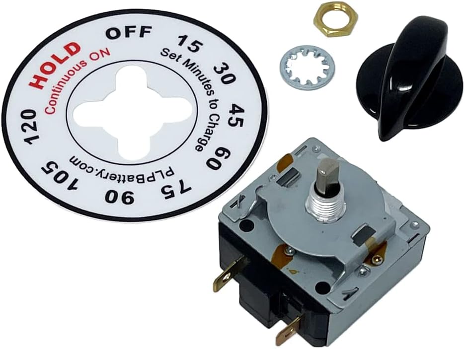 Battery Charger Timer Kit 120 Minute w/Hold Position Panel Mount by
