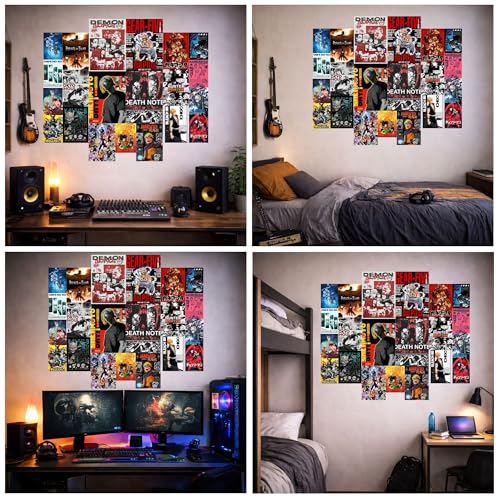 Image of Yellow Town India Ultimate Shonen Saga Wall Set - Anime Poster Kit (21 Multi-Sized Posters A4, A5, A6) | 300 GSM Prints | Wall Collage with Free Adhesive | Anime Room Decor for Men, Boys & Otaku Fans