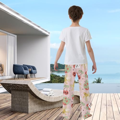 visesunny Boys Joggers Pants Loose Lounge Athletic Sweatpants Elastic Waist Printed Long Bottoms Trousers with Pockets S-XL3