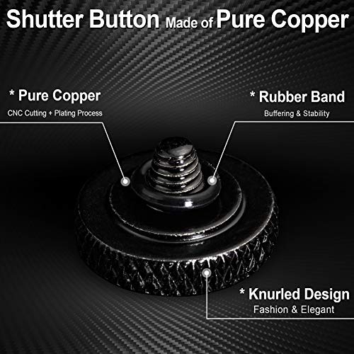 Image of Camera Shutter Button (2 Pack /Black) Upscale and Delicate Soft Shutter Release Button