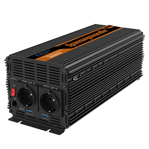 EDECOA Inversor 24v 220v Transformador de voltaje 3000w onda modificada 24v 220v...