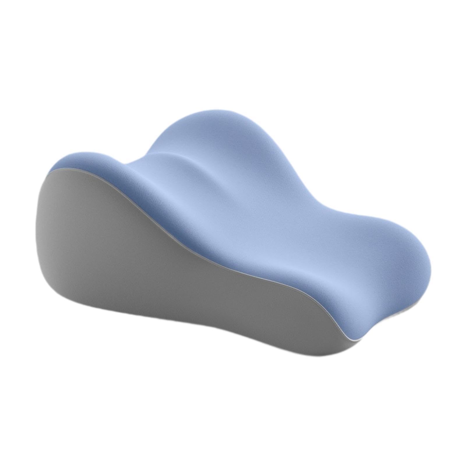 SiaBiced Cojín ergonómico para Lectura en Cama, Soporte de pies y Espalda, Espuma viscoelástica, Azul, Individual