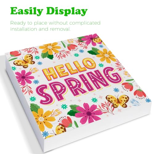 Spring-Decor-Floral-Spring-Sign-Decorations-Hello-Spring-Wood-Block-Plaque-Sign-for-Home-Desk-Table-5-x-5-Inches Spring Decor Floral Spring Sign Decorations Hello Spring Wood Block Plaque Sign for Home Desk Table 5 x 5 Inches