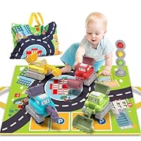 Lehoo Castle Toddler Toys for 1 2 3 Year Old Boys, Kids Construction Tractor Toys, Digger Toy Cars for 1-3 Year Old Baby, 1st Birthday Gifts for Boy Girls