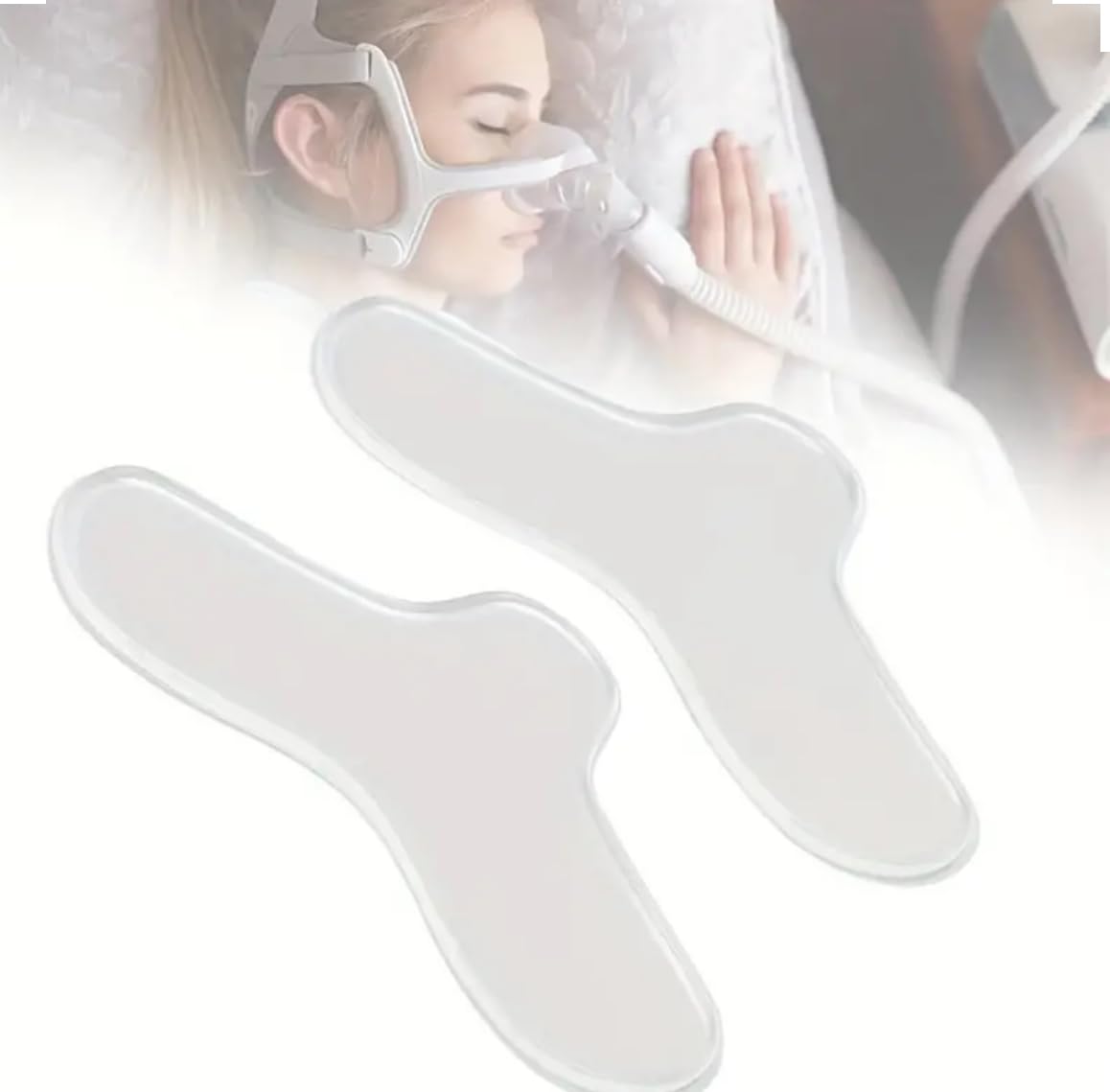 2 Pack Nose Gel Pad TOCHMAKID for CPAP Mask - Nose Pads for CPAP Mask - Supplies for CPAP Machine - CPAP Nose Pads - Cushions for Most CPAP Masks
