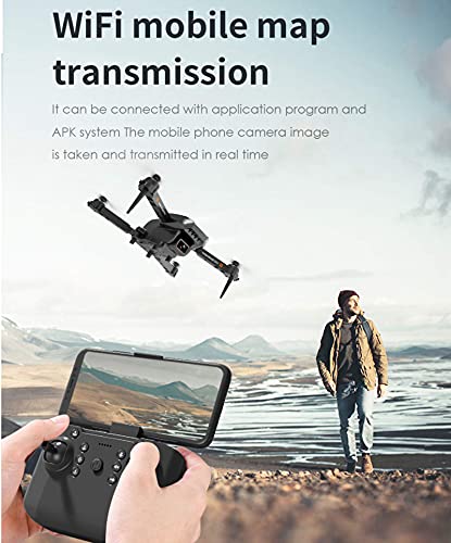ZHCJH Drohne mit 4k HD Dual Kamera WiFi FPV Mini Drohne Faltbare Quadcopter Drohne Kinder Spielzeug Geschenk – Bild 3
