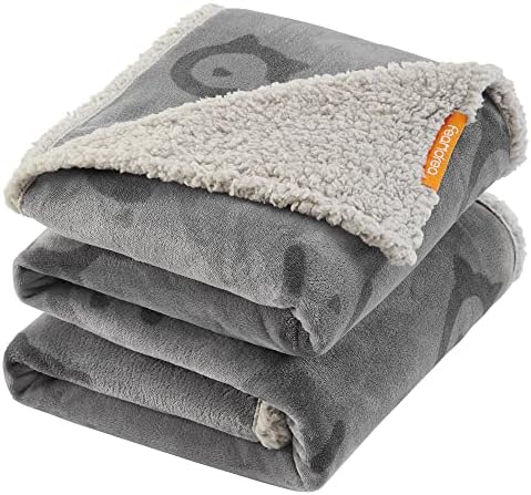 Feandrea wasserdichte Hundedecke, Sherpa Fleece, XXL, 203 x 152 cm | Haustier Decke für mittelgroße und große Hunde, Katzen, maschinenwaschbar, beidseitiger Sofabezug-Schutz, Grau,