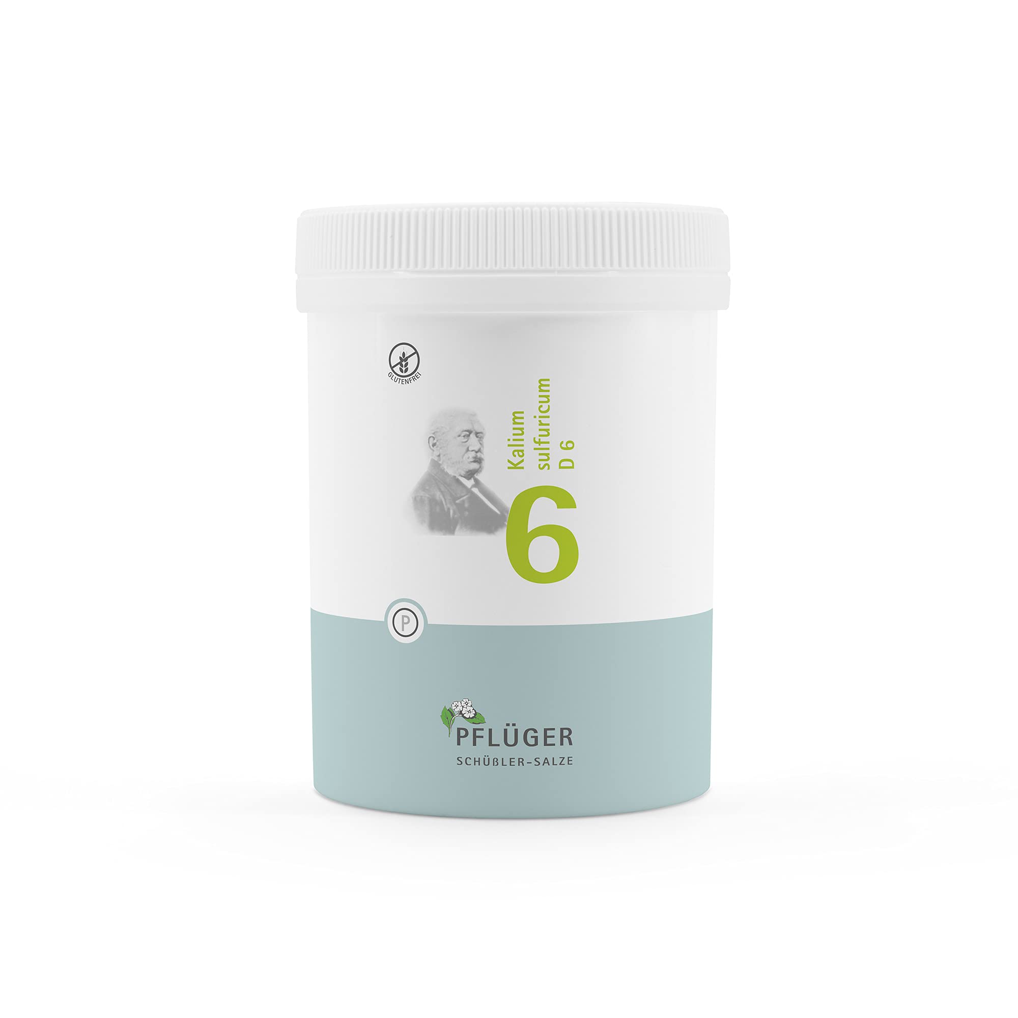 PFLÜGER Schüßler Salze Nr. 6 Kalium sulfuricum D6 - 1000 Tabletten - Das Salz der Entschlackung - glutenfrei