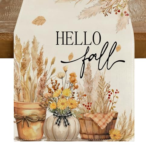Hello Fall Table Runner)