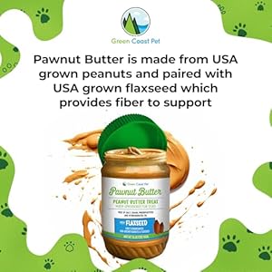 All-Natural Pawnut Butter for Dogs | Made in USA | Peanut & Flaxseed Blend