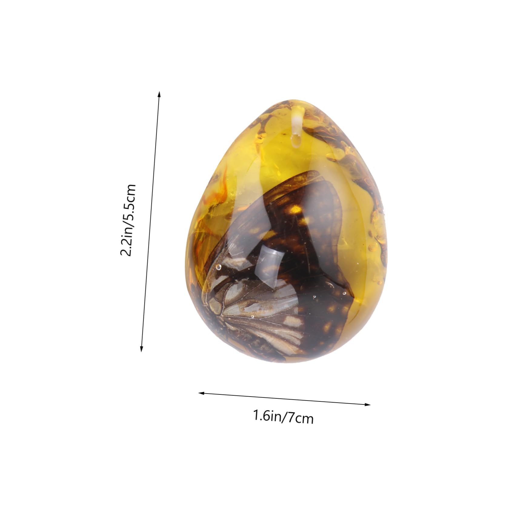 CIYODO 2pcs Amber Insect Natural Amber