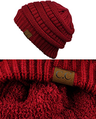 Image of Cambridge Select Thick Slouchy Knit Oversized Beanie Cap Hat