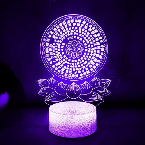 Lámpara de noche ilusión 3D con control remoto y 16 colores miniatura 3