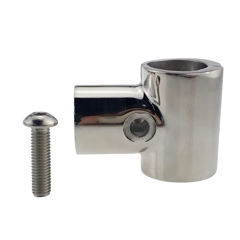 ZDETGU 2-Wege Boot Handlauf Fitting 32 Mm 316 Edelstahl – 90° Bogen Für Reling