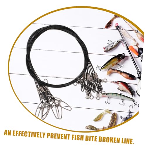 Balacoo 10 piezas líderes de pesca de acero miniatura 3