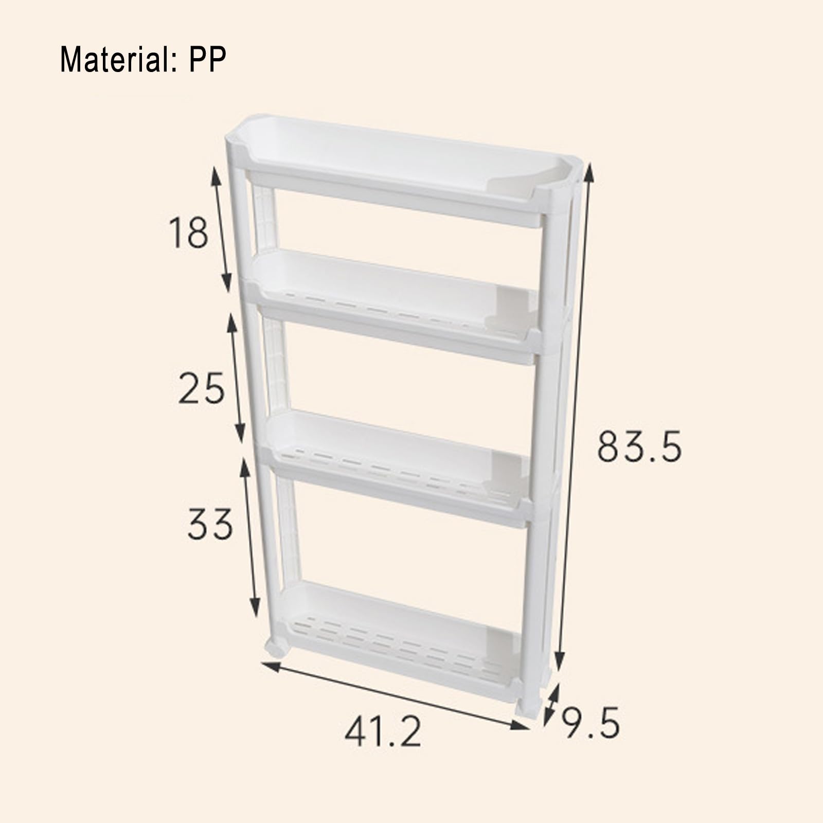 Carrello portaoggetti da bagno a 3/4 ripiani con ripiani estraibili per organizzare la cucina, carrello multiuso per spazi ristretti e portaoggetti da bagno