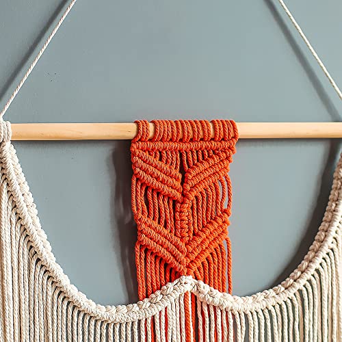 Tapisserie tissée à la main artisanale en coton style marocain à glands - 4