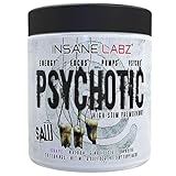 Insane Labz Psychotic Saw®, High Stim Pre Workout Powder with OxyGold­™ and AMPiberry®, Extreme Lasting Energy with Teacrine®, Focus with CognitIQ® and Endurance with Beta Alanine, 30 Srvgs, Grape
