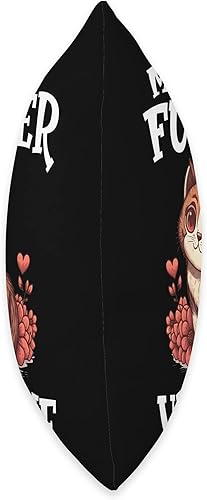 Miniatura 2 de My Fur-Ever Valentine Cute Cat Apparel My Fur-Ever Anime Valentines Day Girls Cute Cat Throw Pillow 18x18 Multicolor