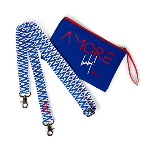 NOOMYA® Handykette True Blue | Baumwolle | Wechselband zum Umhängen | ohne Hülle | universal für Handyhüllen mit Ösen | iPhone Samsung Google Xiaomi | Taschengurt kl. Tasche Handytasche | Geschenk