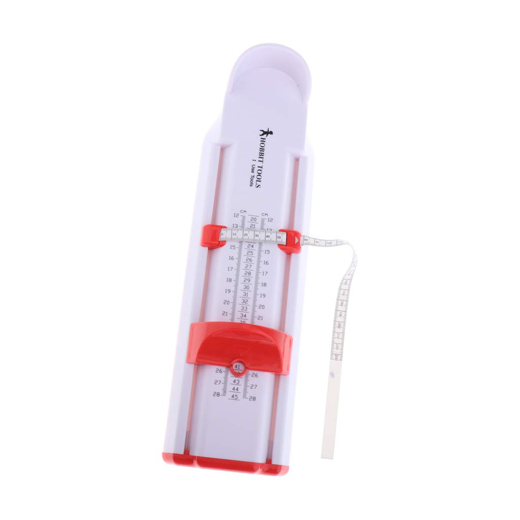 perfk Herramienta de Medición Calibrador Pies de Adultos para de con Talla Más, rojo