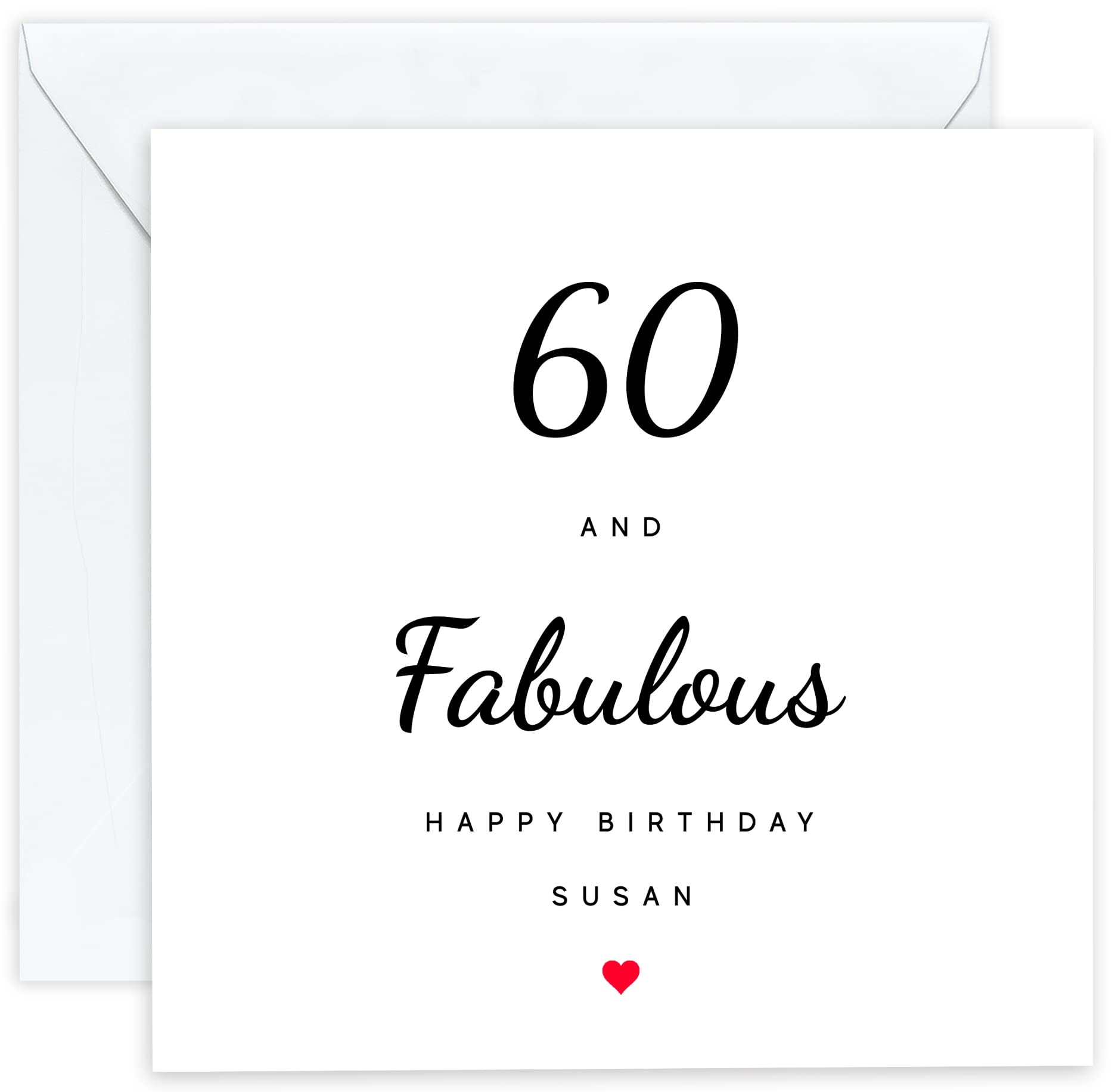 Personalised 60th Birthday Card - Sixtieth Birthday Card for 60 Year Old Women Mum Mother Gran Nan Grandmother Sister Wife Woman Nanny Friend Her (Age 60) — image 1