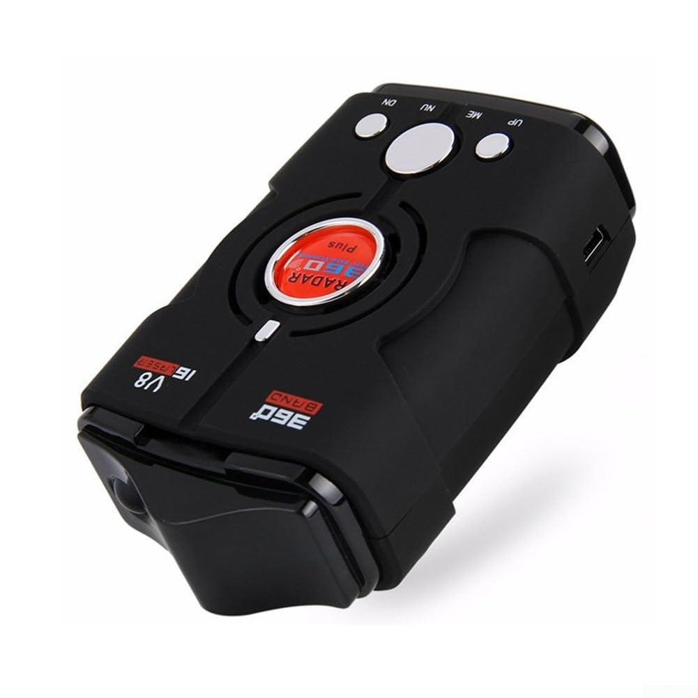 Robusto rilevatore di autovelox a 360 gradi in ABS con avvisi vocali immediati per una guida sicura