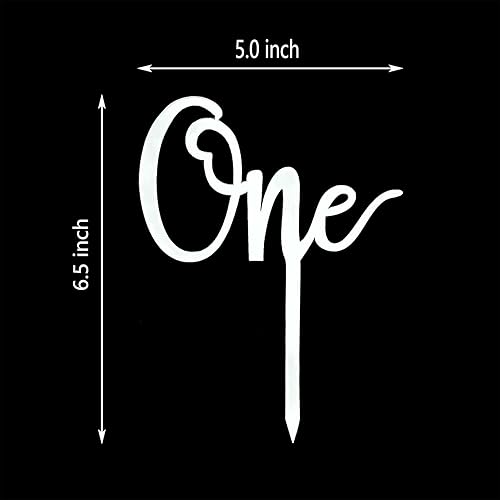 Miniatura 5 de Decoración de pastel número uno con espejo plateado para decoración de pastel de primer cumpleaños, decoración de fiesta de cumpleaños de un año