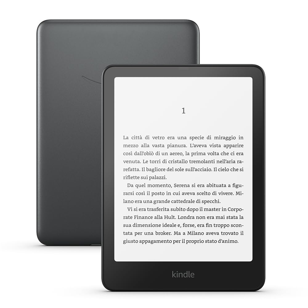 Amazon Kindle Paperwhite Signature Edition (Ultimo modello) - Il nostro Kindle più veloce con luce frontale a regolazione automatica, ricarica wireless - 32 GB - Nero metallizzato