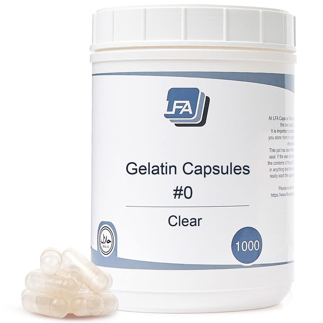 Pure Capsules® Size 000 Clear Empty Gelatin Capsules Self Fill,-Kosher Certified, Gluten Free, BSE Free - View #6
