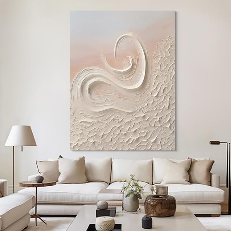 Tableau Abstrait Moderne peint à la main pour décoration murale de salon