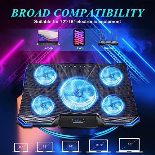 Wsky-Laptop-Cooling-Pad-Adjustable-Quiet-Laptop-Cooler-USB-Notebook-Laptop-Fan-Cooling-Pad-for-12-16-inch-Gaming-Laptop