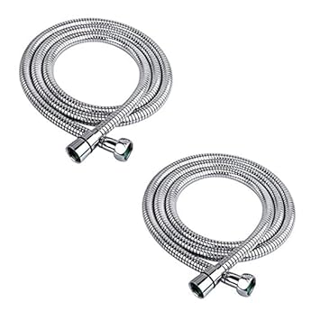 Redigo 304 Grade Stainless Steel Flexible Tube Shower Hose Pipe/Hand Shower Tube/Health Faucet Pipe Jet Spray Tube (1 MTR Set of 2*)