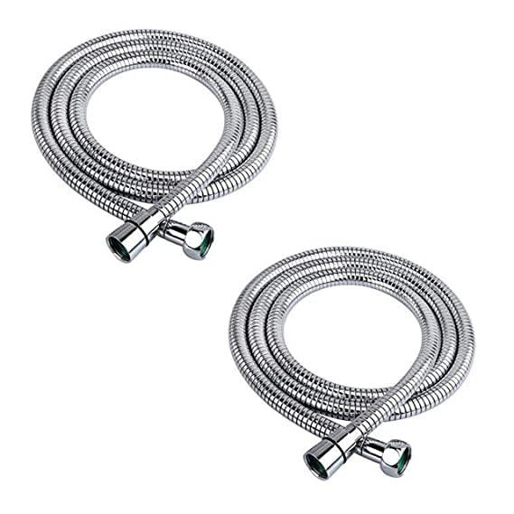 VIMRO High Density Stainless Steel Flexible Shower Hose, Health Faucet Tube, Hand Shower Pipe/Tube (Chrome Finish) (Set of 2, 1.5M) (B0BSS535M8) Amazon Price History, Amazon Price Tracker