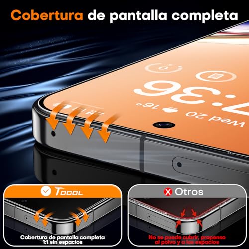 Image of TOCOL for Pixel 9 Screen Protector 6.3 9H Hardness Military Grade Shatterproof HD Tempered Glass Easy Installation 2 Pack