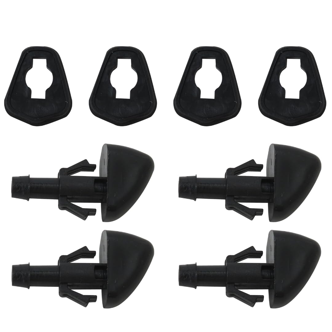 2-Pack Front Windshield Washer Nozzles For Suzuki SX4 MK1 (2006-2013) - Fan Spray, ABS Plastic, Easy Install