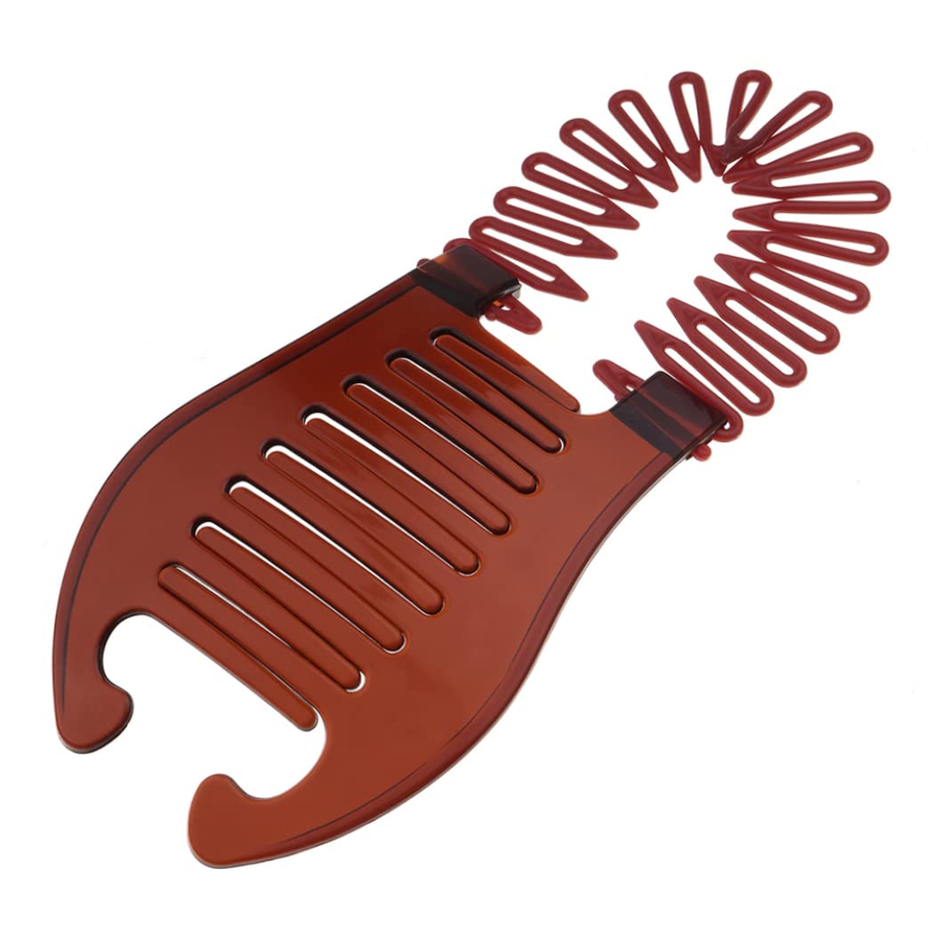 DIY Bendable Plastic Hair Comb Ponytail Hair Styling Tool Modern Banana Clip Interlocking Comb French Side For Women Girls