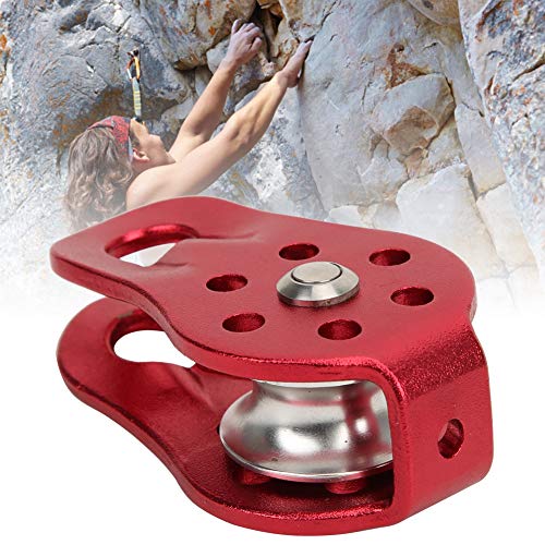 Polia de escalada de metal ao ar livre, polia única de escalada, recreação para esportes industriais