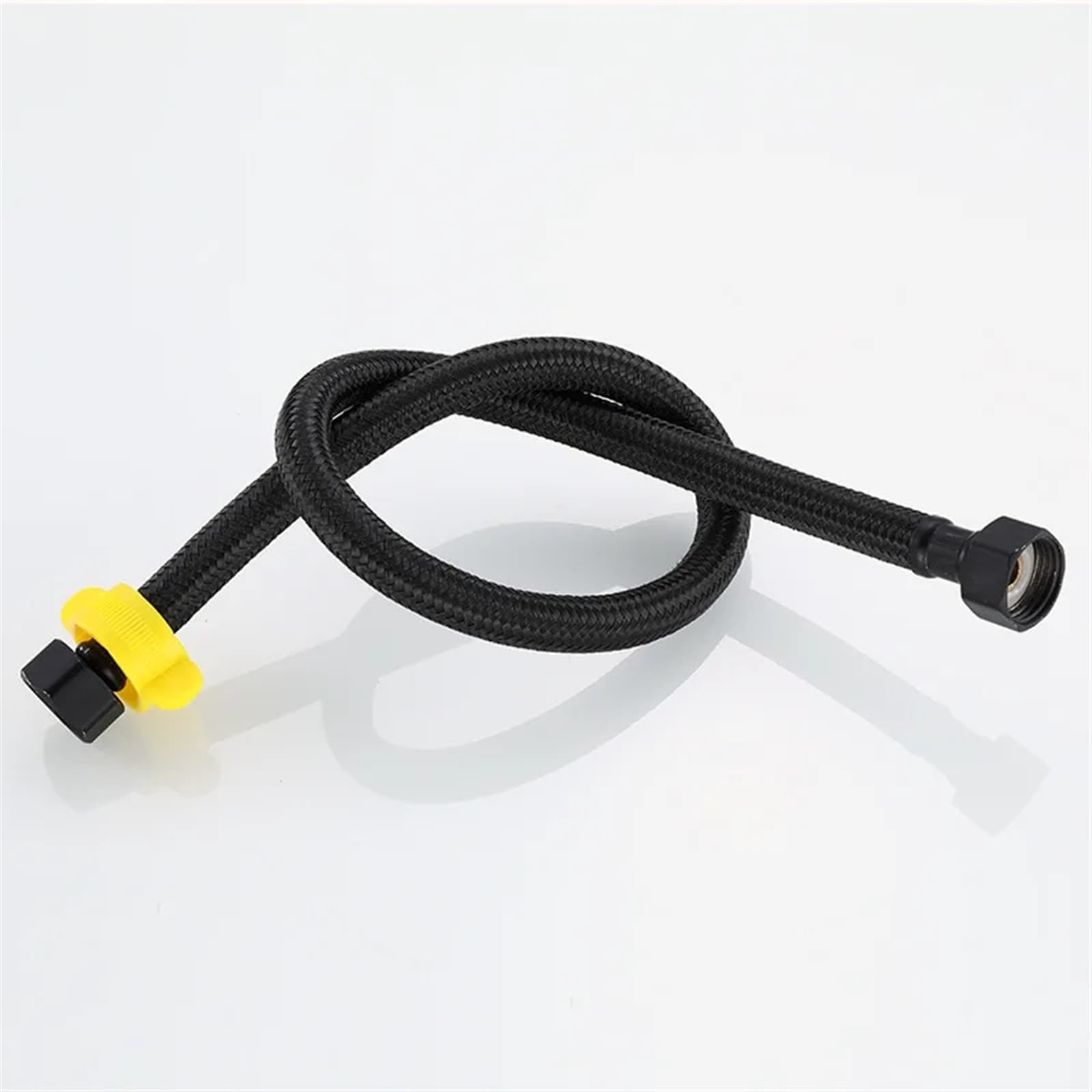 Stainless Steel Flexible Shower Hose, Shower Hose G1/2 Braided Flexible Water Supply Hose 30/50/60/80cm Black for Bathroom(30cm)