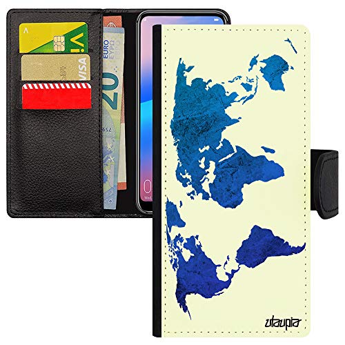 Pochette Xiaomi Redmi Note 9 Pro style voyage avec texture planète terre noire