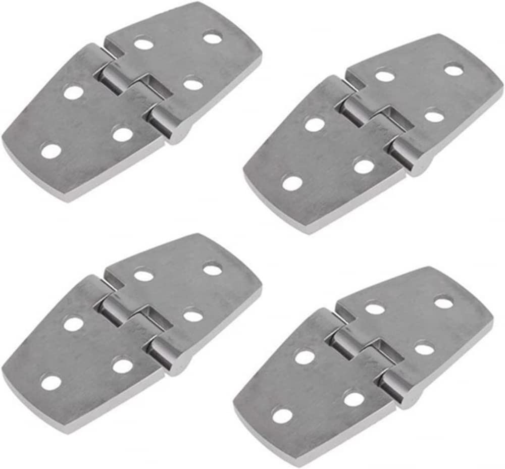 AMITVA 4pcs Hinges, Stainless Steel Hinges, Door Hinges, Round Side Folding Flip Top Hinges for Table Kitchen Bedroom